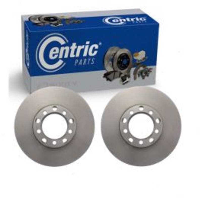 2 pc Centric Premium Front Disc Brake Rotors for 1984-1985 Mercedes-Benz 500SEL