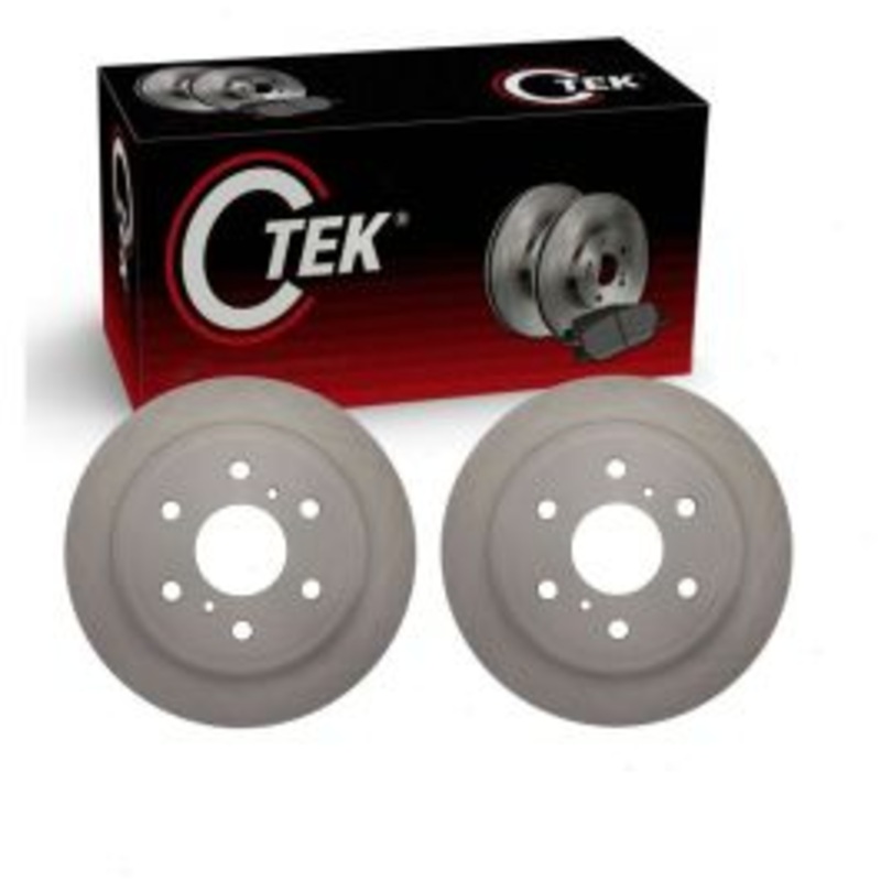 2 pc Centric CTEK Rear Disc Brake Rotors for 2007-2014 GMC Sierra