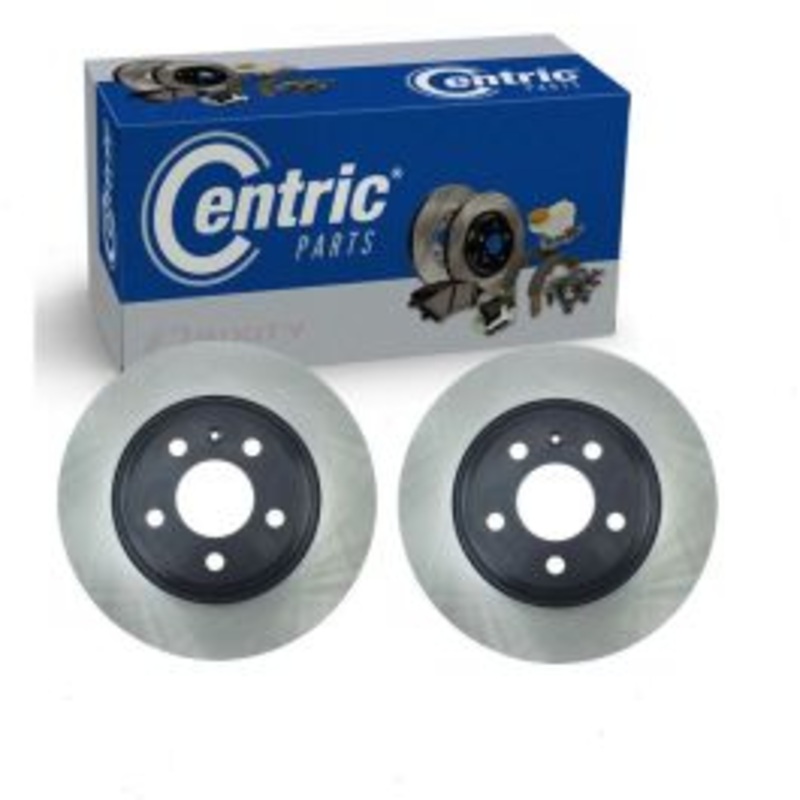 2 pc Centric Premium Rear Disc Brake Rotors for 2008-2019 Audi A5