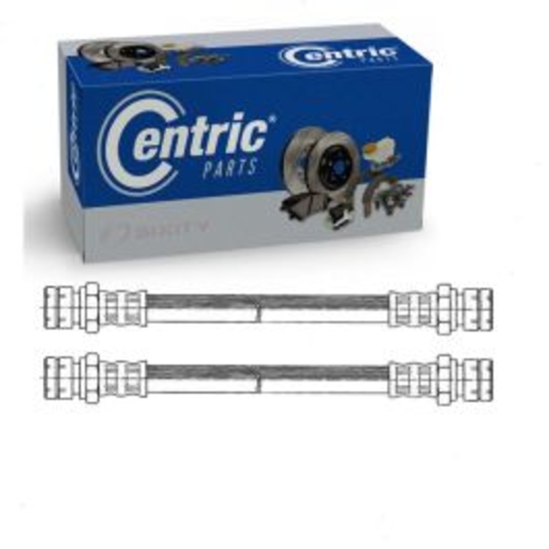 2 pc Centric Premium Rear Brake Hydraulic Hoses for 1971-1973 Volkswagen 411
