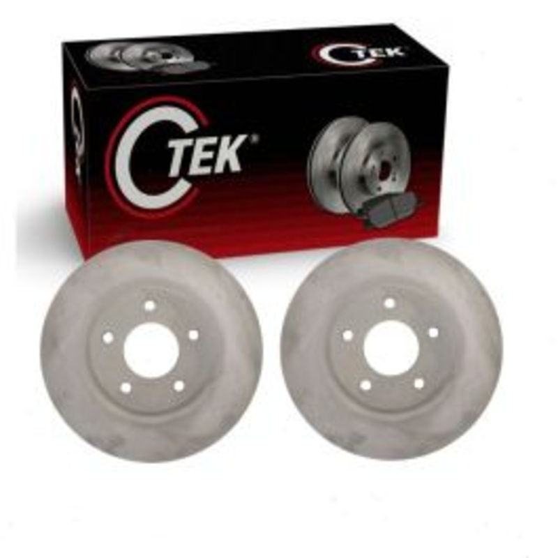 2 pc Centric CTEK Front Disc Brake Rotors for 2013-2015 Mitsubishi ASX