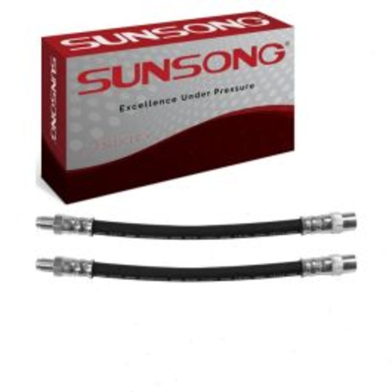 2 pc Sunsong Rear Brake Hydraulic Hoses for 1993-1997 BMW 850Ci