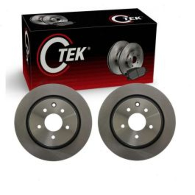 2 pc Centric CTEK Rear Disc Brake Rotors for 2008-2013 INFINITI G37