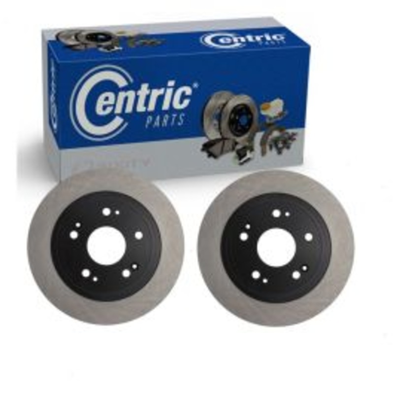 2 pc Centric Premium Rear Disc Brake Rotors for 2005-2023 Honda Accord 3.0L V6