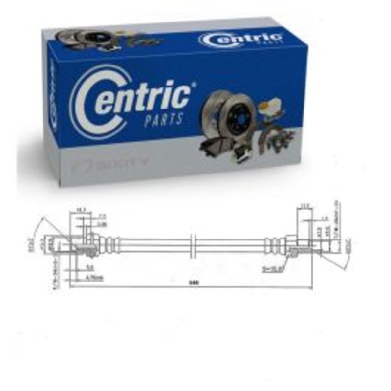 Centric Premium Rear Forward Brake Hydraulic Hose for 1980-1982 Ford L800