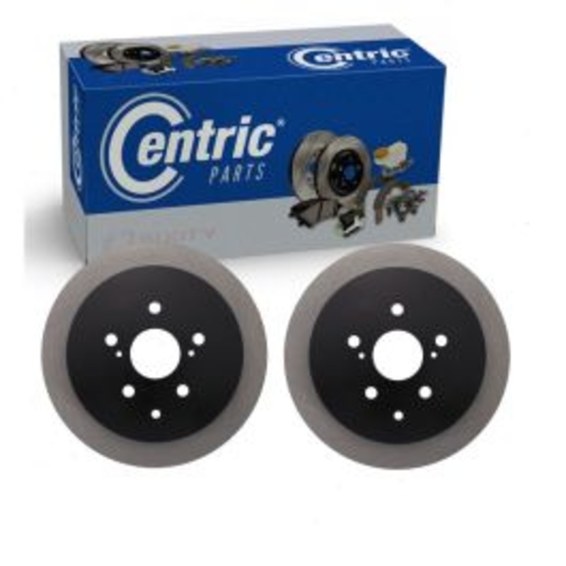 2 pc Centric Premium Rear Disc Brake Rotors for 2010-2015 Lexus RX350