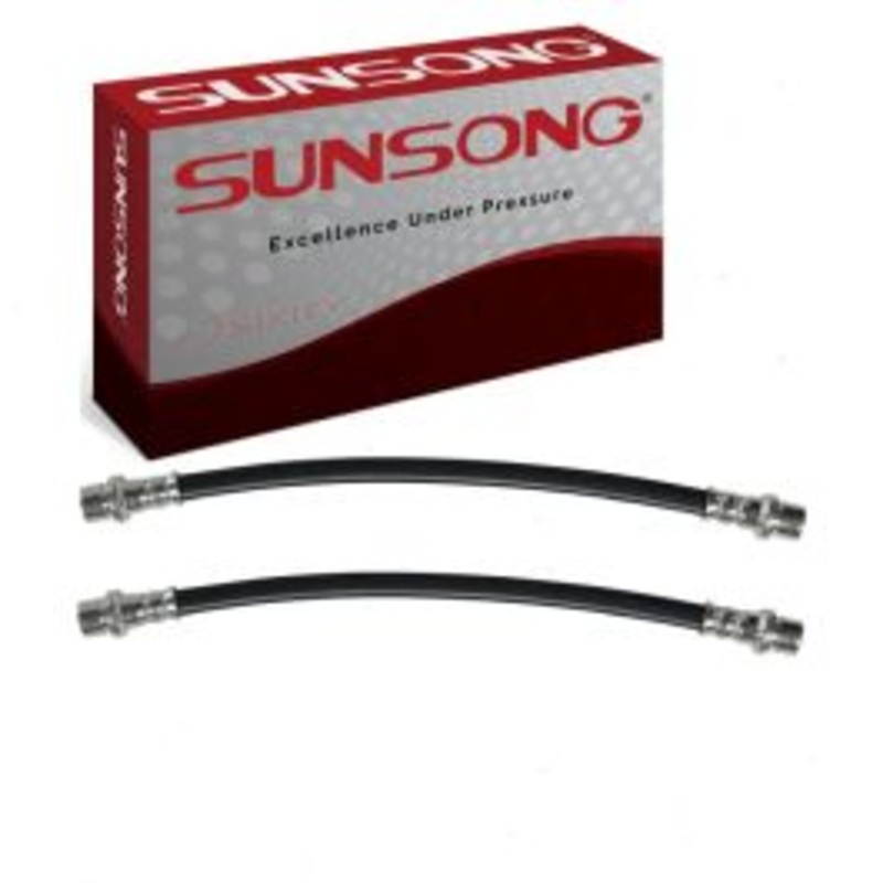 2 pc Sunsong Front Brake Hydraulic Hoses for 2013-2016 Lexus GX460
