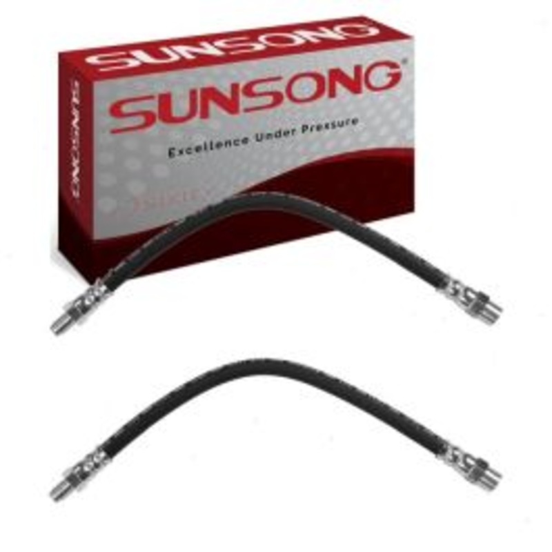 2 pc Sunsong Rear Center Brake Hydraulic Hoses for 1993 Mercedes-Benz 300E