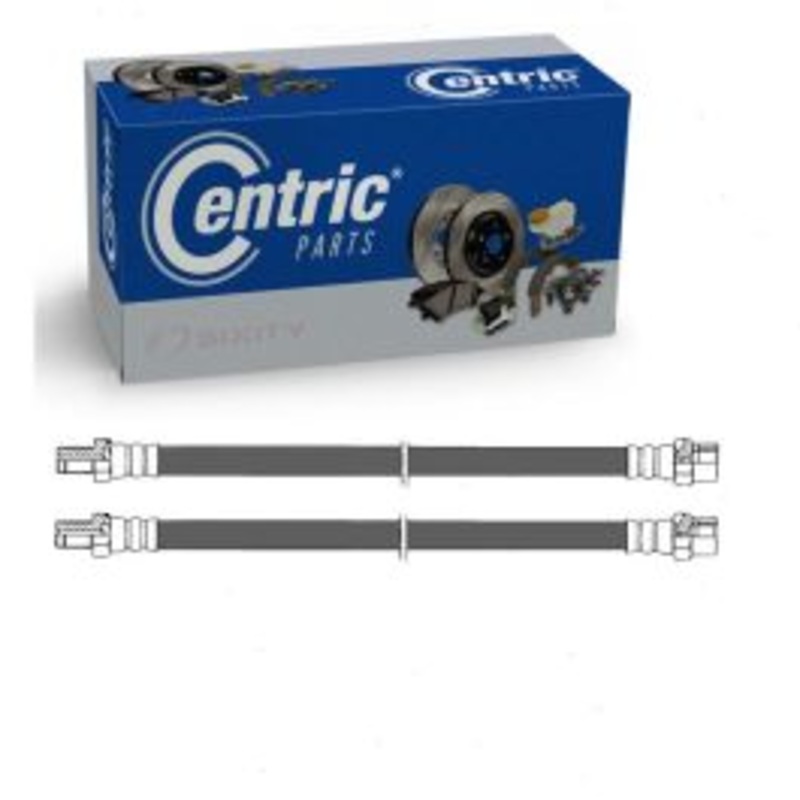 2 pc Centric Premium Rear Brake Hydraulic Hoses for 1986-1987 Mercedes-Benz 300SDL
