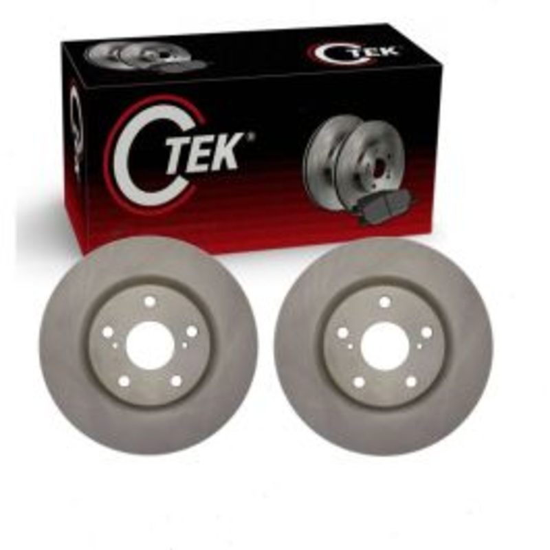 2 pc Centric CTEK Front Disc Brake Rotors for 2013-2018 Lexus ES300h