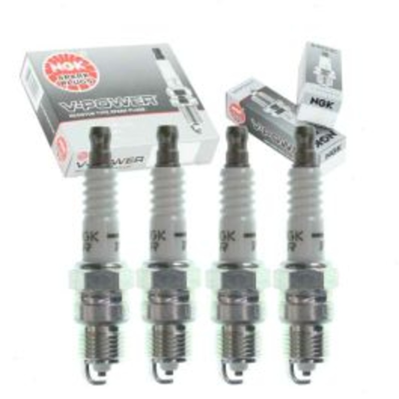 4 pc NGK V-Power Spark Plugs for 1976-1977 Chevrolet Monza 2.3L L4