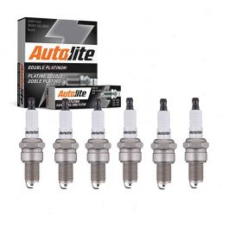 6 pc Autolite Double Platinum Spark Plug for 1965 GMC PB2500 Series 5.0L V6