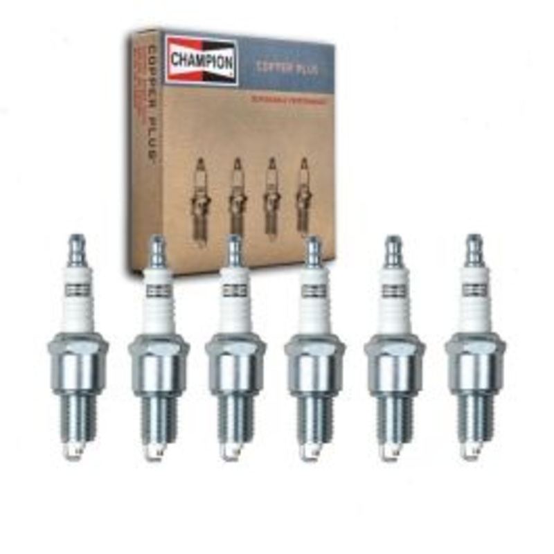 6 pc Champion Copper Plus Spark Plugs for 1968-1974 Dodge W300 Pickup 3.7L L6