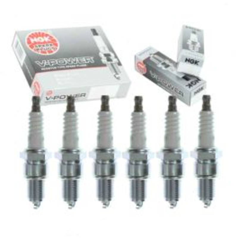 6 pc NGK V-Power Spark Plugs for 1989 Dodge Raider 3.0L V6