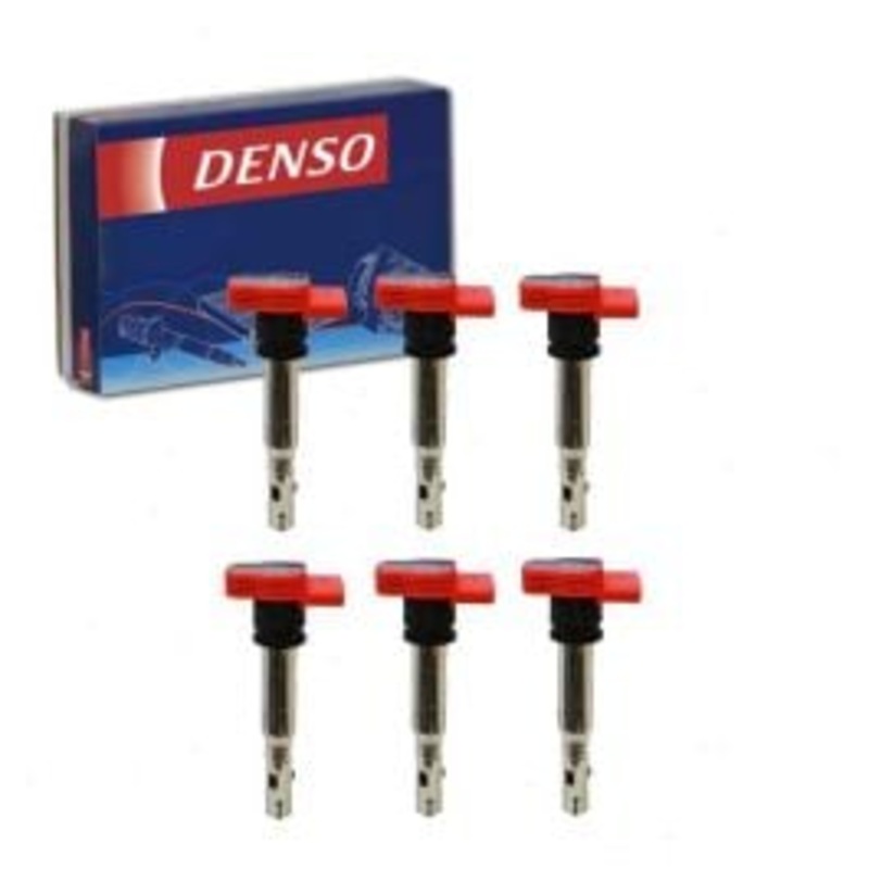 6 pc DENSO Direct Ignition Coils for 2005-2017 Audi A6 Quattro 3.0L 3.2L V6