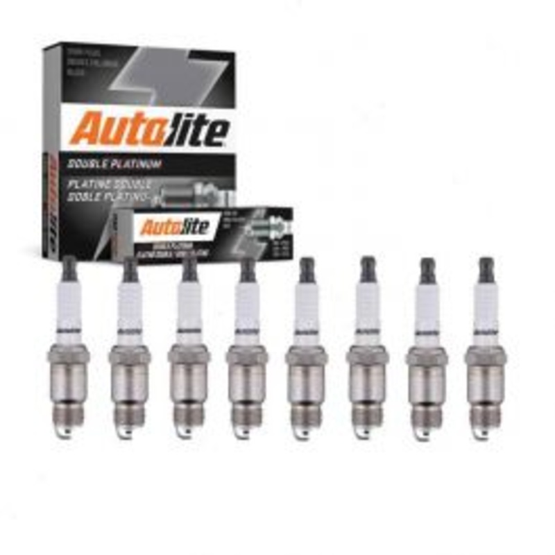 8 pc Autolite Double Platinum Spark Plug for 1971 Pontiac Acadian 7.4L V8