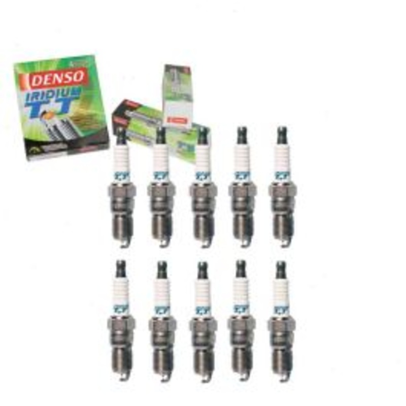 10 pc DENSO Iridium TT Spark Plugs for 2002 Ford E-550 Econoline Super Duty 6.8L V10