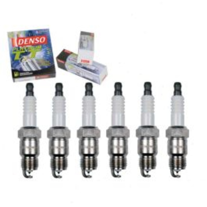 6 pc DENSO Platinum TT Spark Plugs for 1975-1977 Dodge W100 3.7L L6