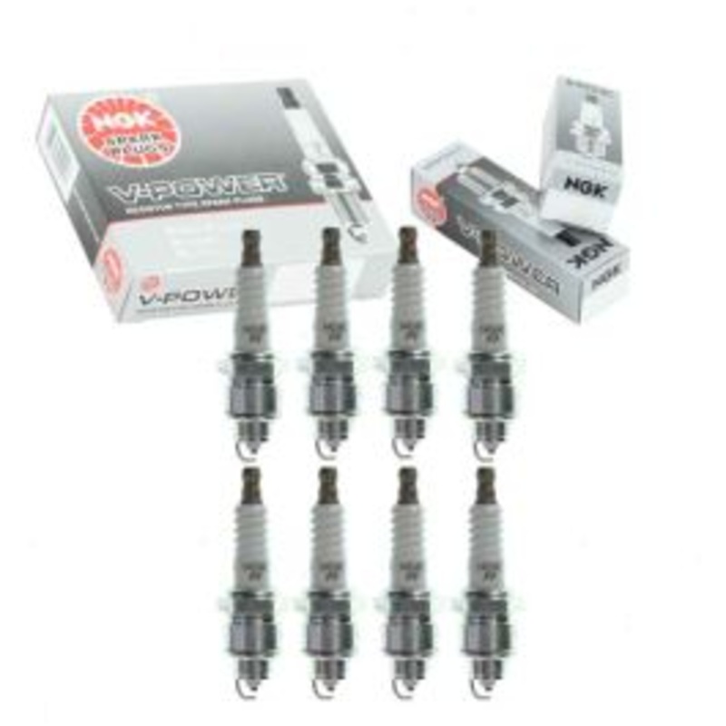8 pc NGK V-Power Spark Plugs for 1975 Buick Apollo 4.3L V8