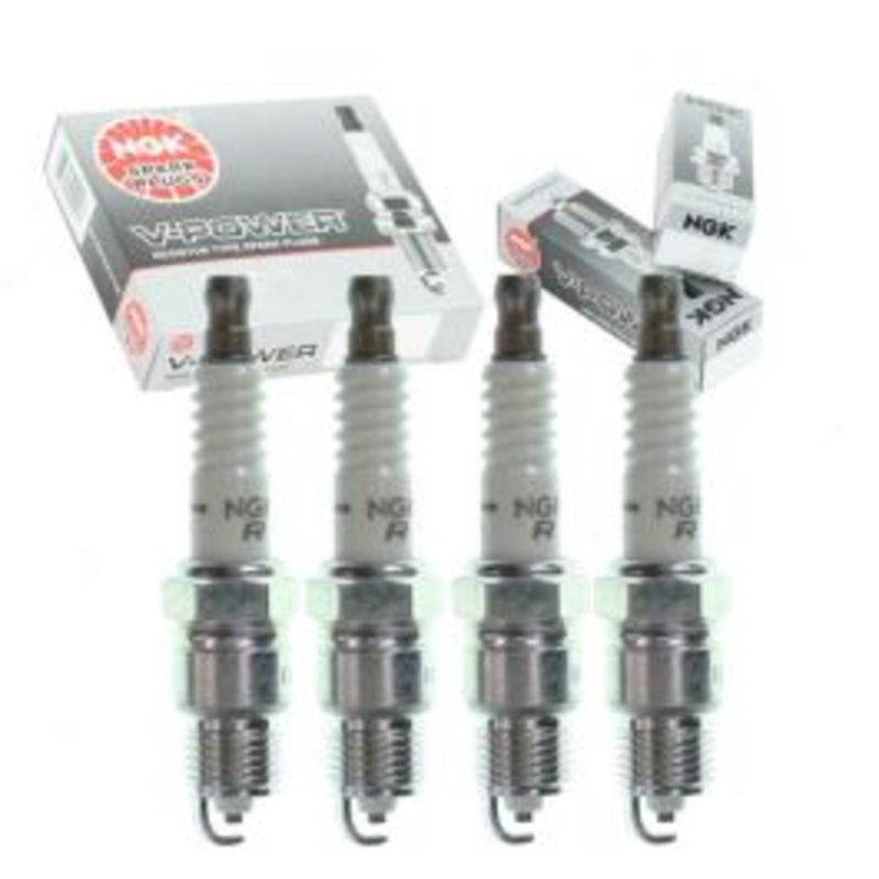 4 pc NGK V-Power Spark Plugs for 1982-1983 Oldsmobile Cutlass Ciera 2.5L L4