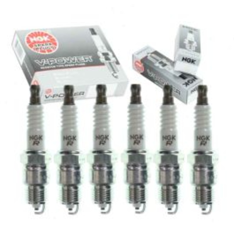 6 pc NGK V-Power Spark Plugs for 1971 Chevrolet K20 Suburban 4.1L L6