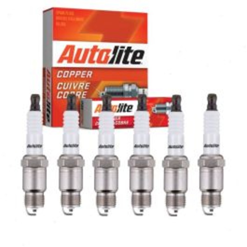 6 pc Autolite Copper Core Spark Plugs for 1975-1987 Dodge D100 3.7L L6