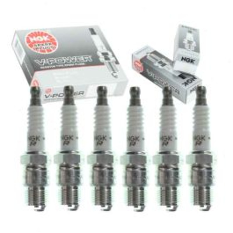 6 pc NGK V-Power Spark Plugs for 1975-1980 Chevrolet P10 4.8L L6