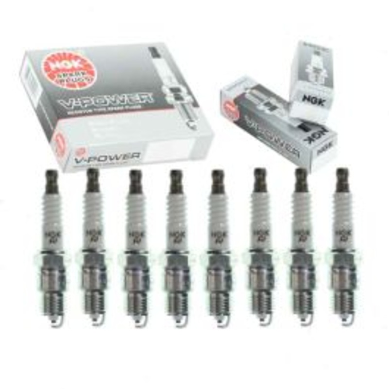 8 pc NGK V-Power Spark Plugs for 1971 GMC K25 K2500 Pickup 5.7L V8