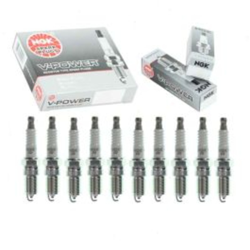10 pc NGK V-Power Spark Plugs for 2003-2005 Ford E-350 Club Wagon 6.8L V10