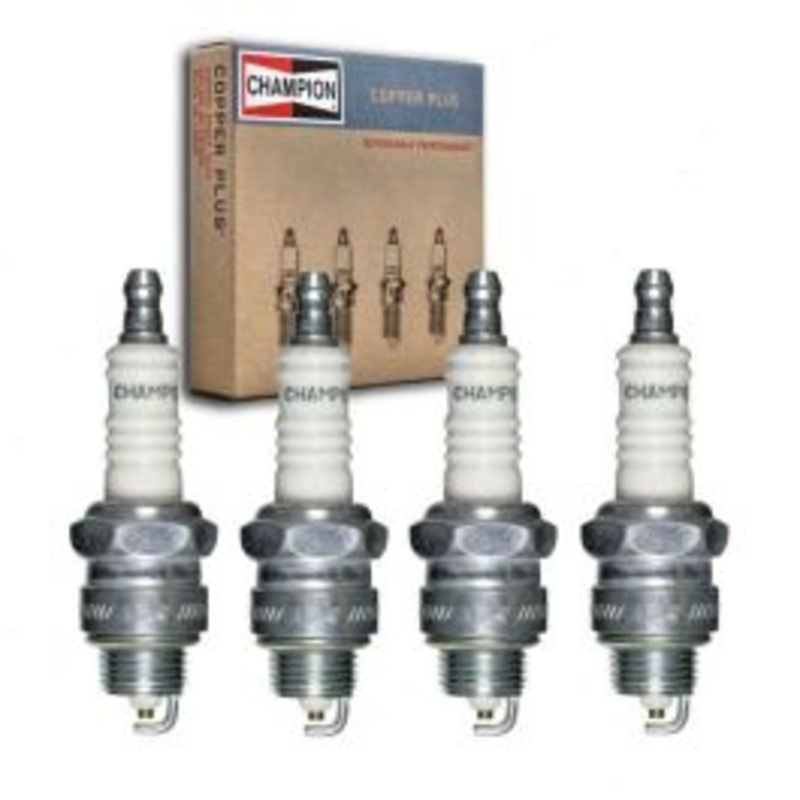 4 pc Champion Copper Plus Spark Plugs for 1971 International M800 Post Office 2.5L L4