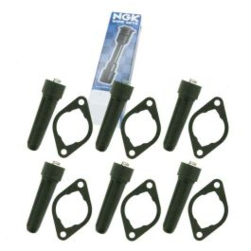 6 pc NGK Ignition Coil Boots for 1995-1997 Jaguar XJR 4.0L L6