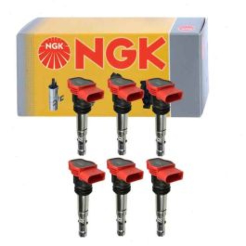 6 pc NGK Ignition Coils for 2002-2004 Audi A6 Quattro 3.0L V6