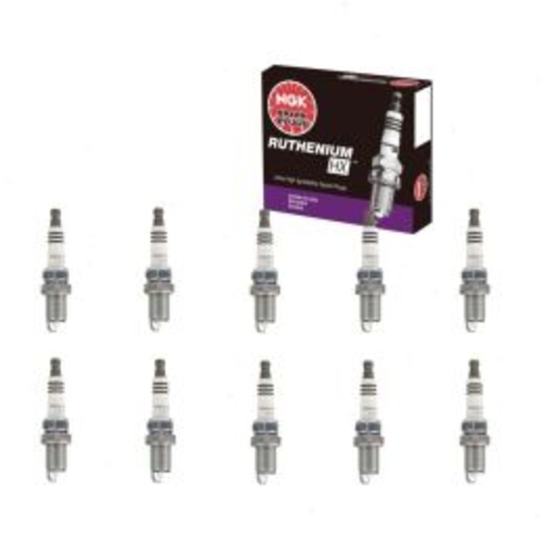 10 pc NGK Ruthenium HX Spark Plugs for 2009-2017 Audi R8 5.2L V10