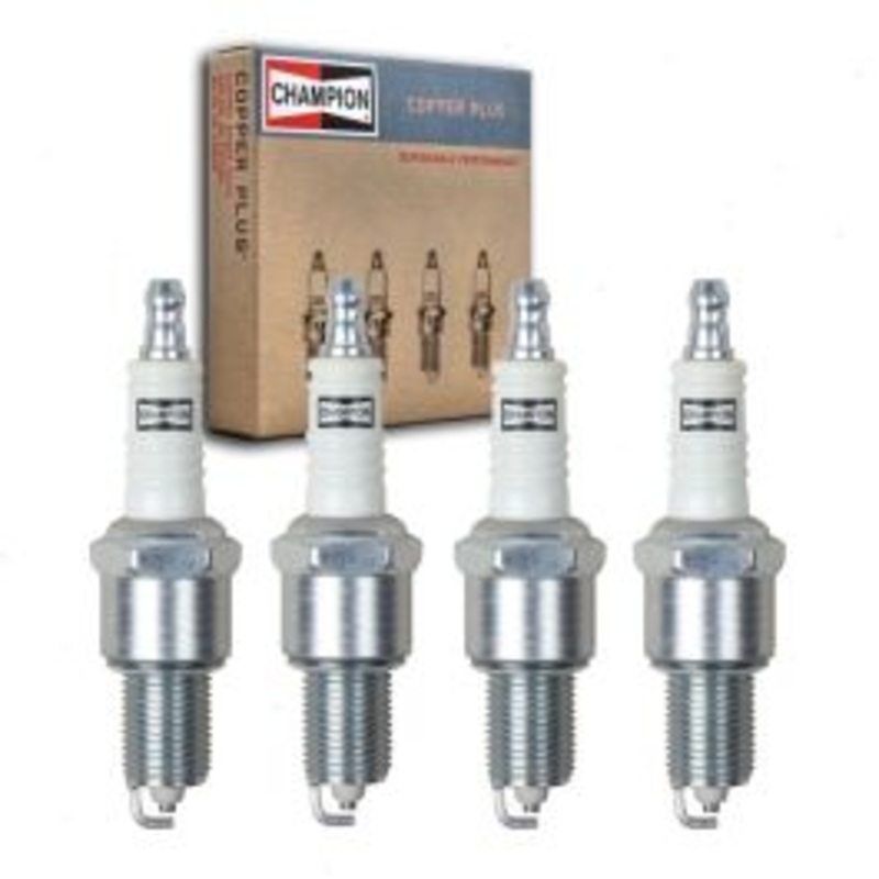4 pc Champion Copper Plus Exhaust Side Spark Plugs for 1987-1988 Nissan Pathfinder 2.4L L4