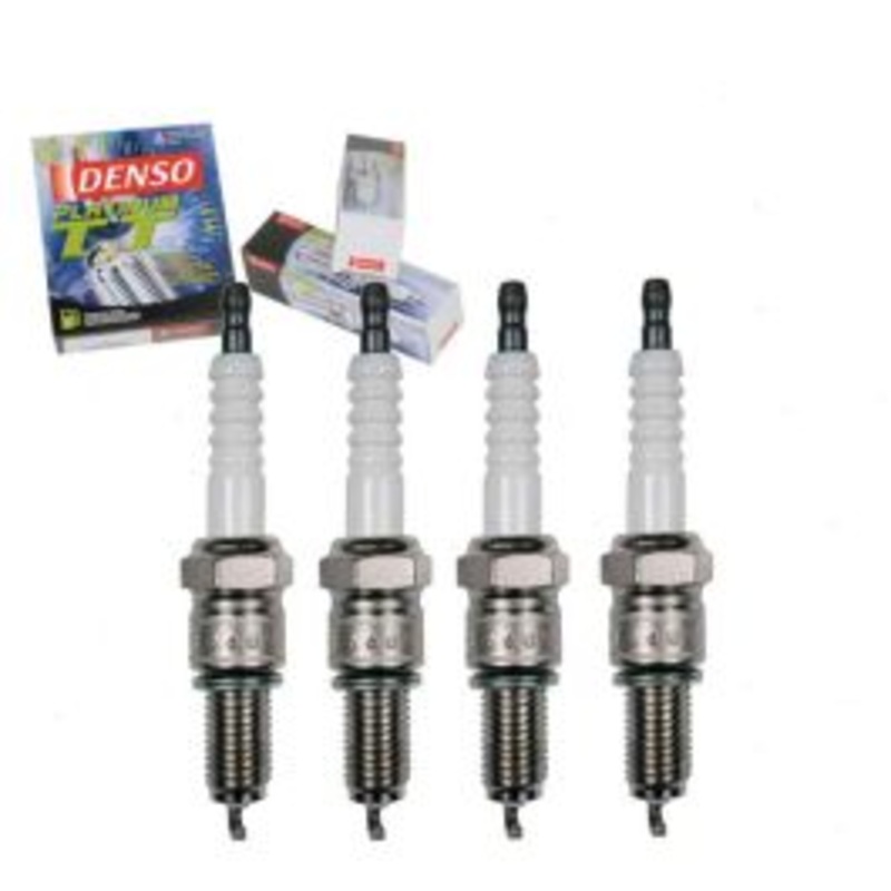 4 pc DENSO Platinum TT Spark Plugs for 1985-1991 Subaru XT 1.8L H4