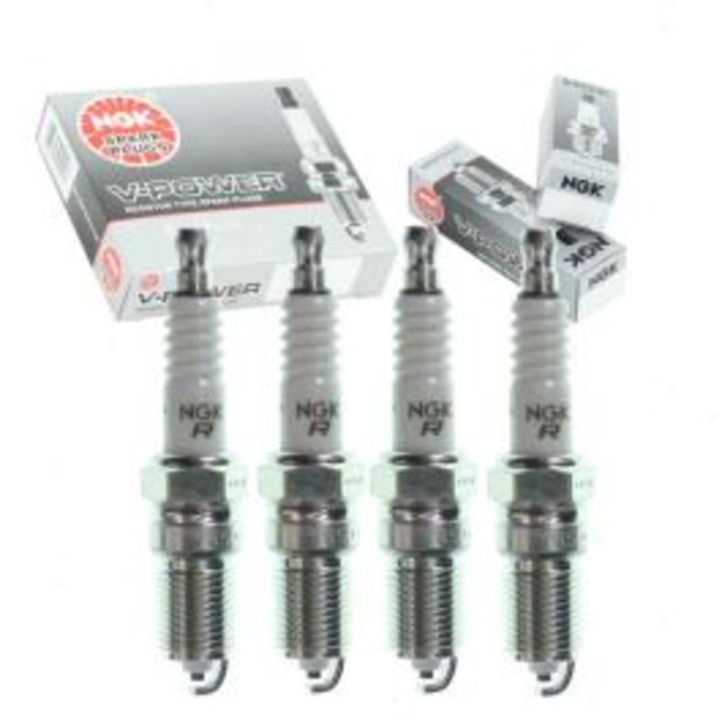 4 pc NGK V-Power Spark Plugs for 1981-1982 Ford Granada 2.3L L4