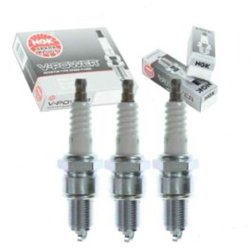 3 pc NGK V-Power Spark Plugs for 1988-1992 Daihatsu Charade 1.0L L3