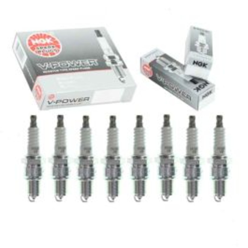 8 pc NGK V-Power Spark Plugs for 1966-1967 Chevrolet Malibu 6.5L V8