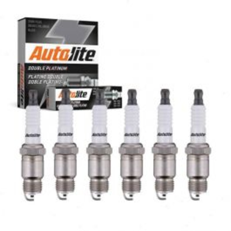6 pc Autolite Double Platinum Spark Plug for 1973-1974 Buick Apollo 4.1L L6