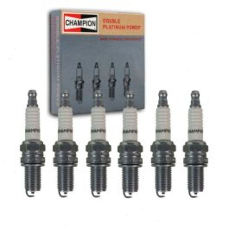 6 pc Champion Double Platinum Spark Plugs for 1988 BMW M5 3.5L L6