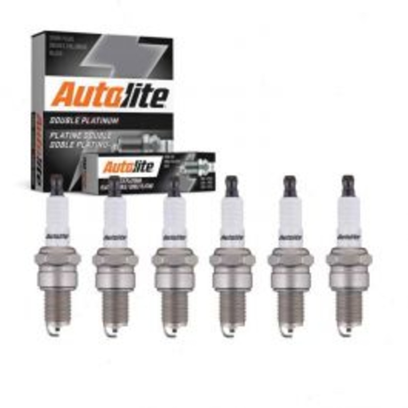 6 pc Autolite Double Platinum Spark Plug for 1966 GMC PB2500 Van 4.1L L6