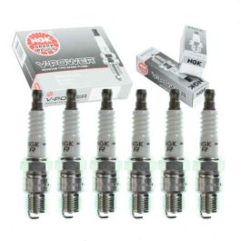 6 pc NGK V-Power Spark Plugs for 1975 Chevrolet P10 4.8L L6