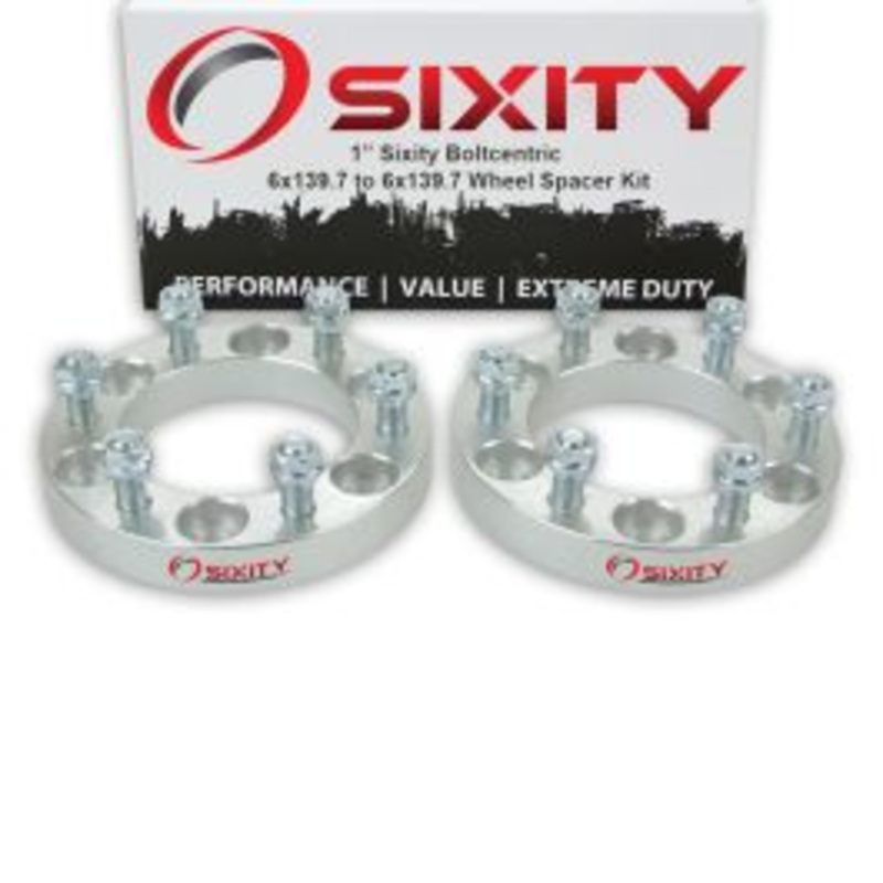 Sixity 2 pc 1" Inch Thick 6x139.7 Wheel Spacers M14x1.5mm 1.25in Studs Lugs