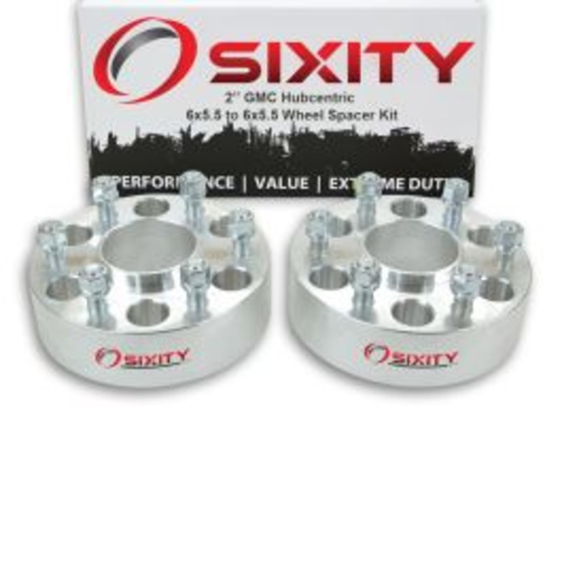 Sixity 2 pc 2" Thick Hubcentric Wheel Spacers - GMC Jimmy Yukon Denali Sierra Savana - 6x5.5