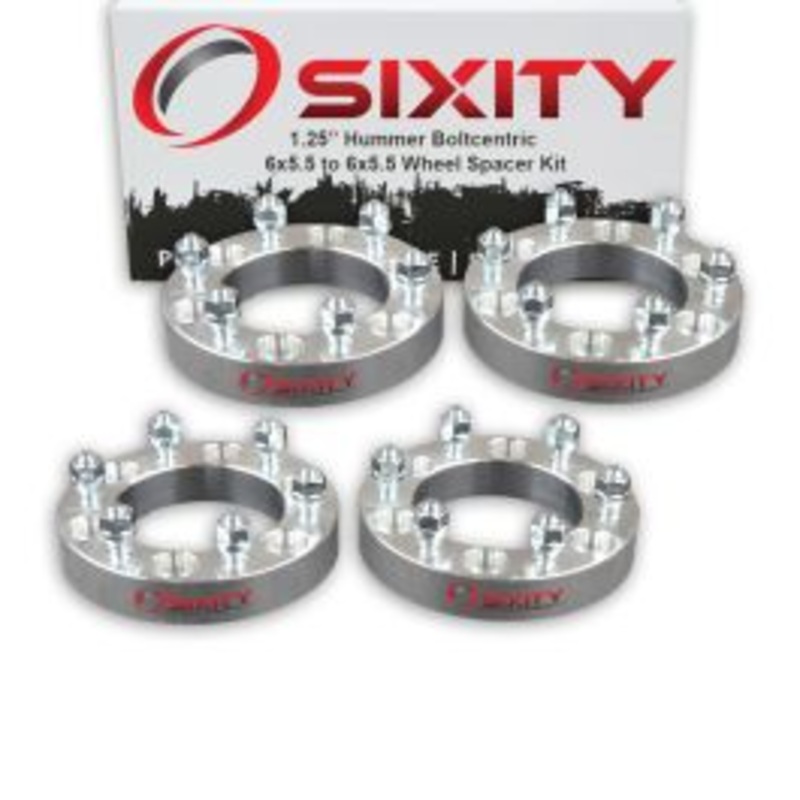 Sixity 4 pc 1.25" Thick Wheel Spacers - Hummer H3 Truck SUV - 6x5.5