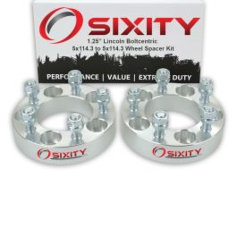 Sixity 2 pc 1.25" Thick Wheel Spacers - Lincoln Aviator Continental III Mark VII Town - 5x114.3mm