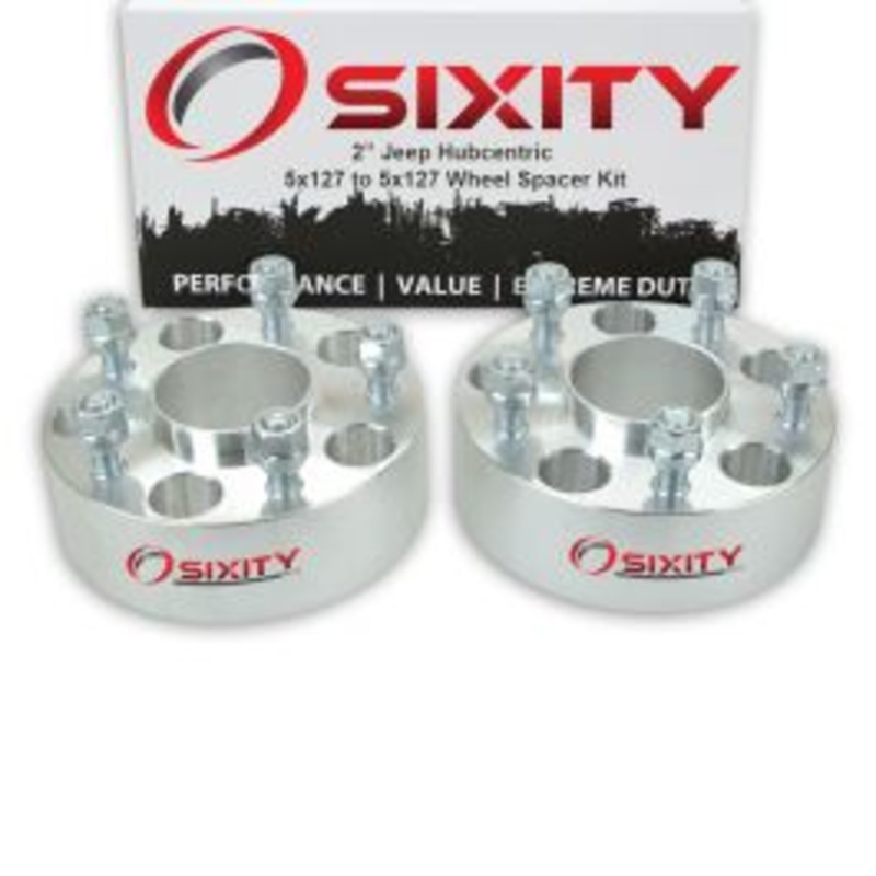 Sixity 2 pc 2" Thick Hubcentric Wheel Spacers - Jeep Grand Cherokee Wrangler - 5x127mm