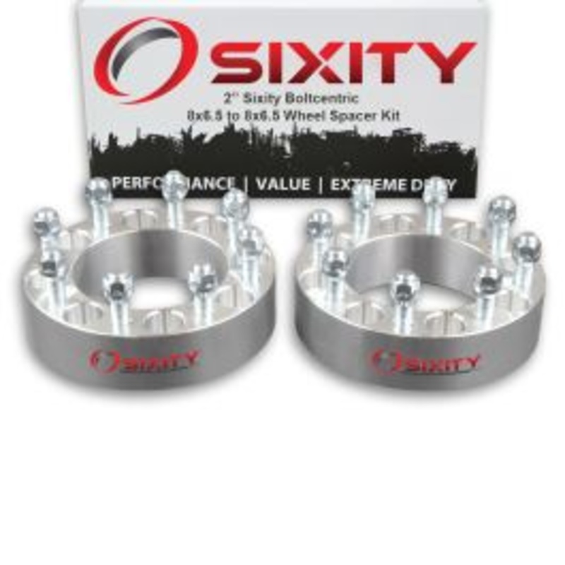 Sixity 2 pc 2" Inch Thick 8x6.5 Wheel Spacers M14x1.5mm 1.75in Studs Lugs