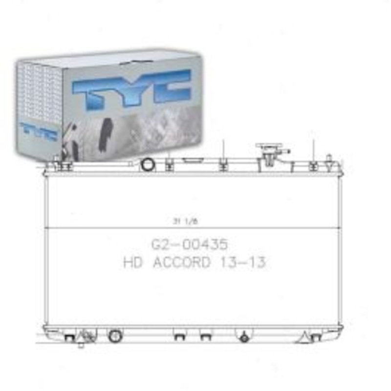 TYC Radiator for 2013-2016 Honda Accord 2.4L 3.5L L4 V6