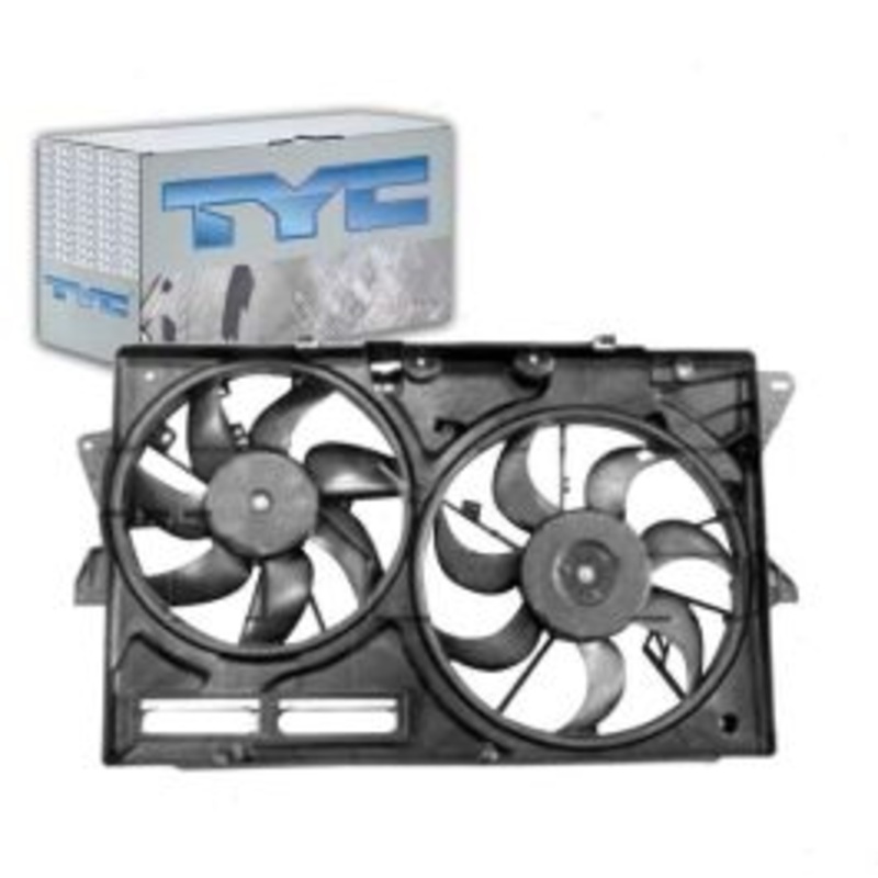 TYC Dual Radiator & Condenser Fan Assembly for 2013-2015 Lincoln MKS 3.5L 3.7L V6